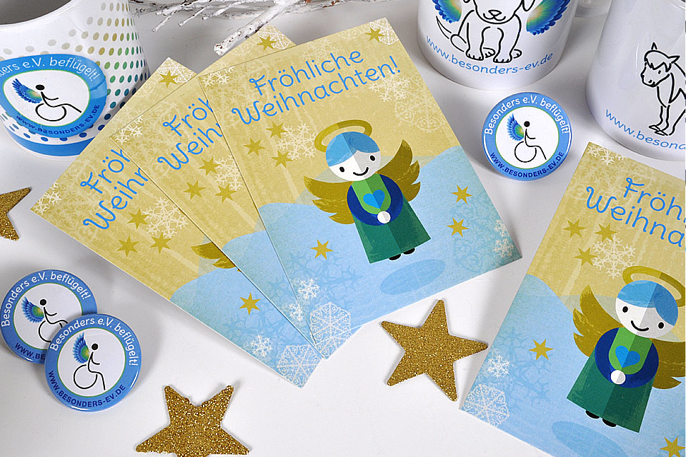 Weihnachtskarten von Besonders e.V. – Schenken und Helfen mit Ihrer Weihnachtspost!