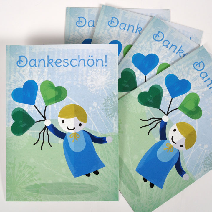 Postkarte „Dankeschön“ 5er Set